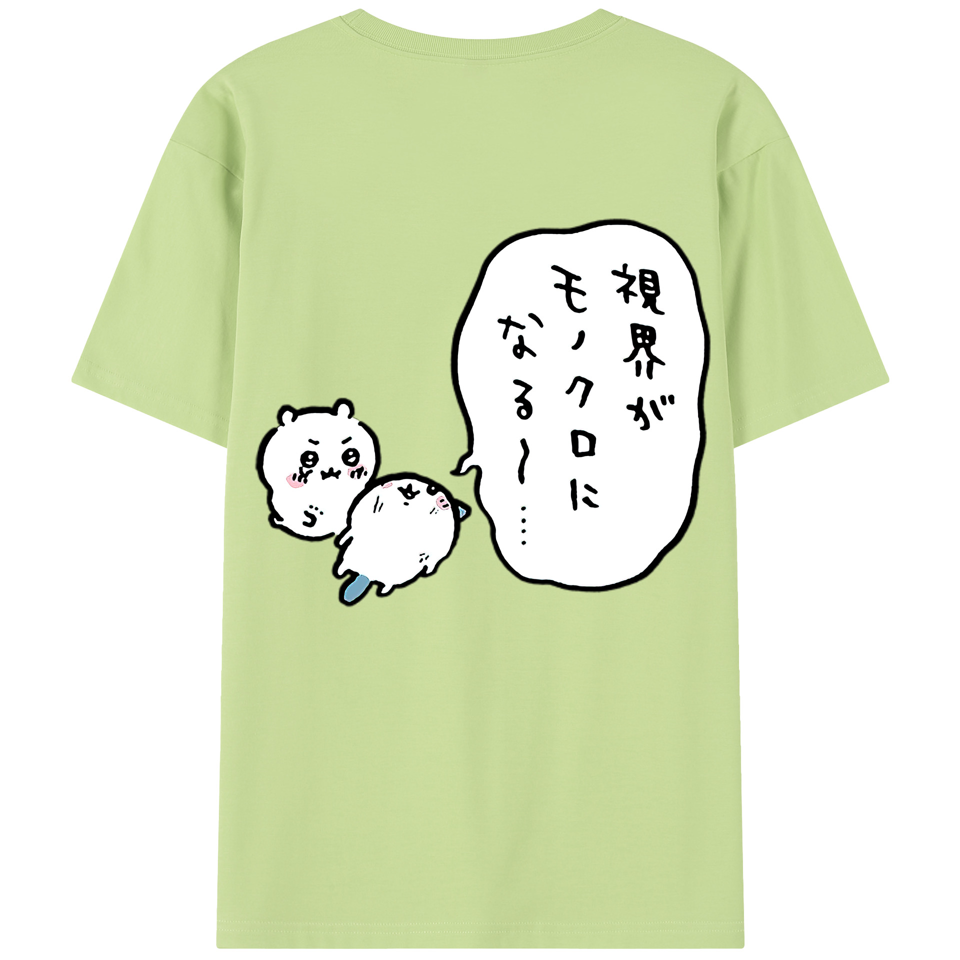 （画像用） ちいかわ ちいかわ Chii-kawa chiikawa 綿100％半袖Tシャツ（背面プリント）